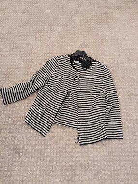 Akris Punto B&W Striped Jacket and Tank 2-pc set - Women's sz M
